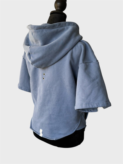 .Asym Hoodie Soft Blue