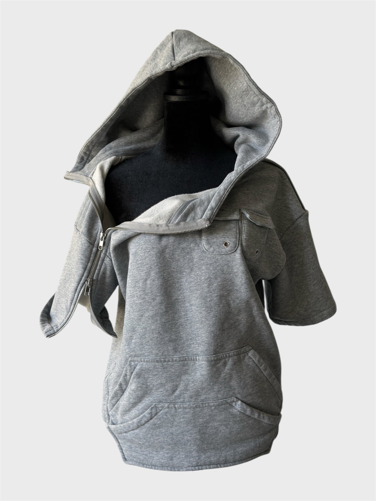 .Asym Hoodie Light Gray